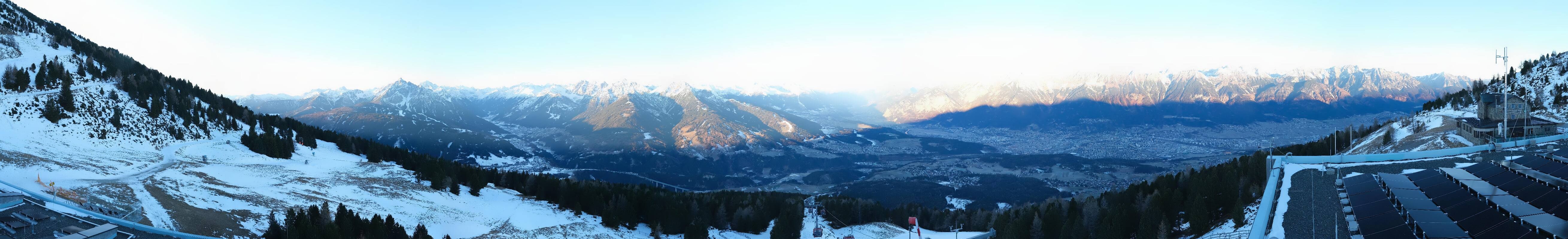 Archiv Foto Webcam Patscherkofel - Blick auf Innsbruck