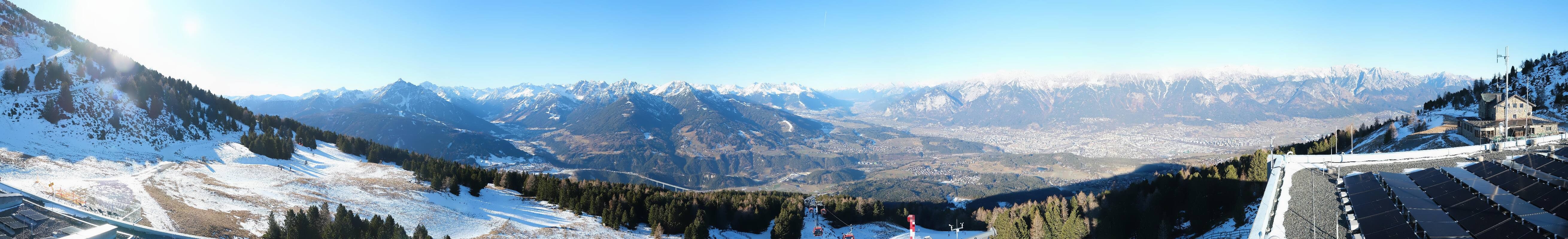 Archiv Foto Webcam Patscherkofel - Blick auf Innsbruck