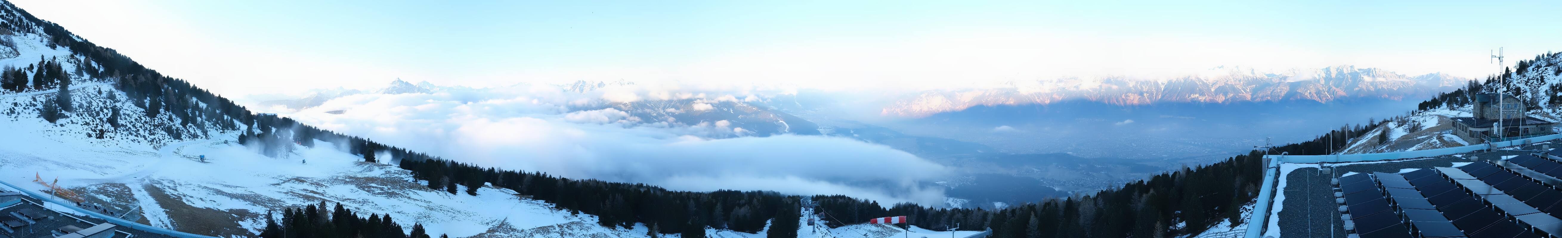 Archiv Foto Webcam Patscherkofel - Blick auf Innsbruck