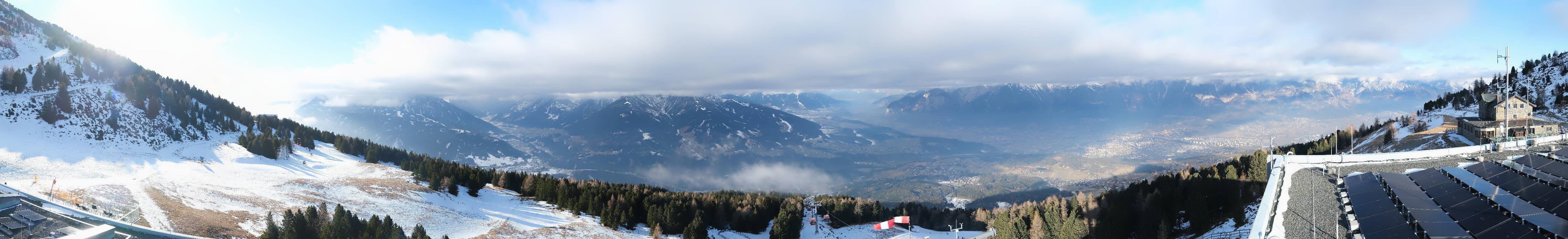 Archiv Foto Webcam Patscherkofel - Blick auf Innsbruck