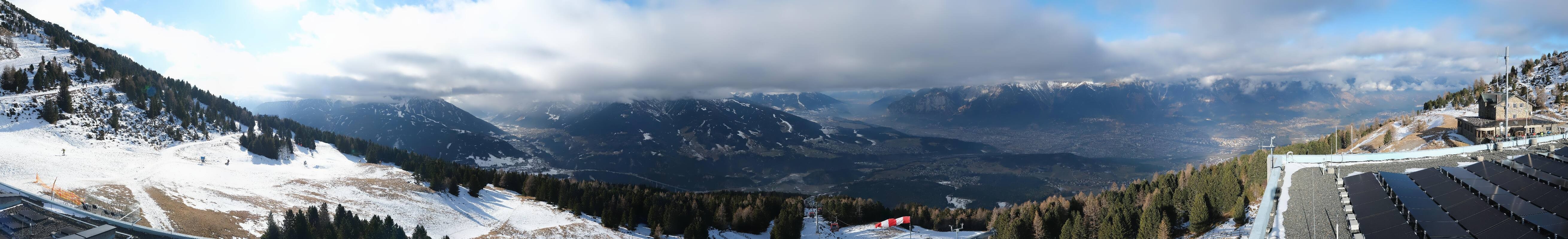 Archiv Foto Webcam Patscherkofel - Blick auf Innsbruck