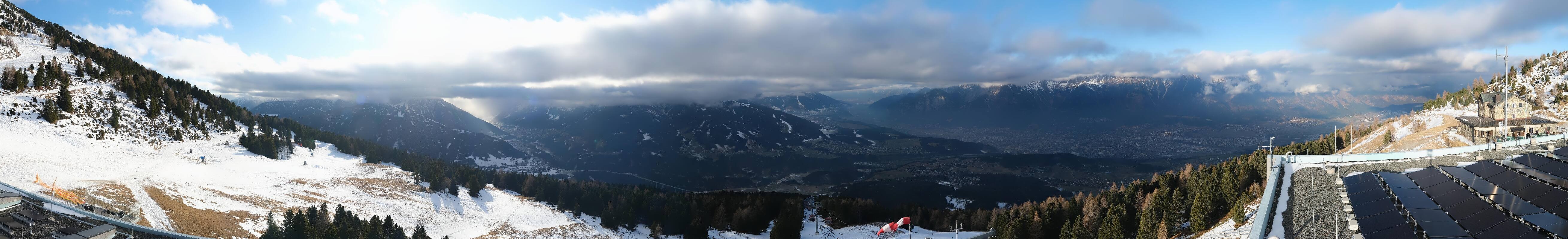 Archiv Foto Webcam Patscherkofel - Blick auf Innsbruck