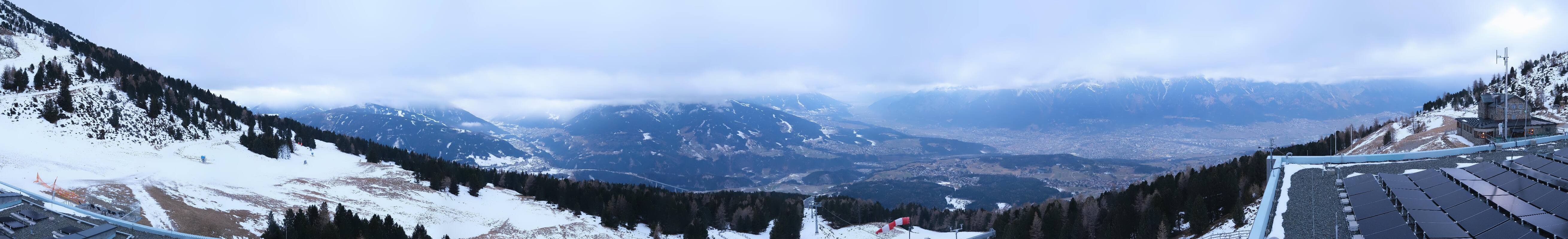 Archiv Foto Webcam Patscherkofel - Blick auf Innsbruck