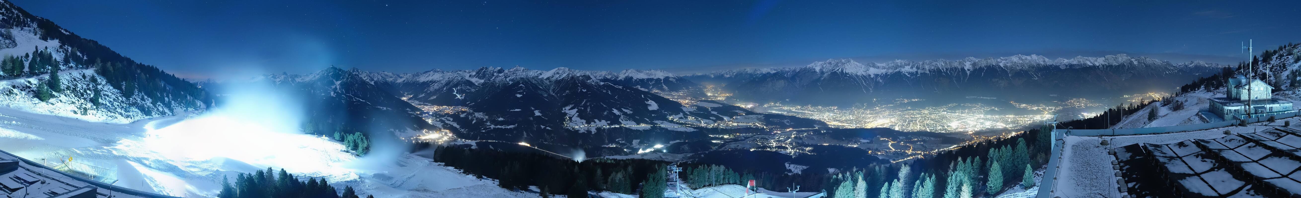 Archiv Foto Webcam Patscherkofel - Blick auf Innsbruck
