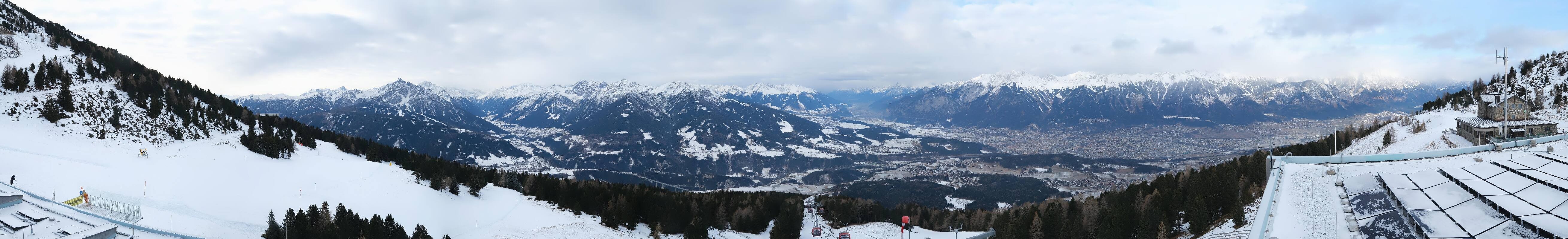 Archiv Foto Webcam Patscherkofel - Blick auf Innsbruck