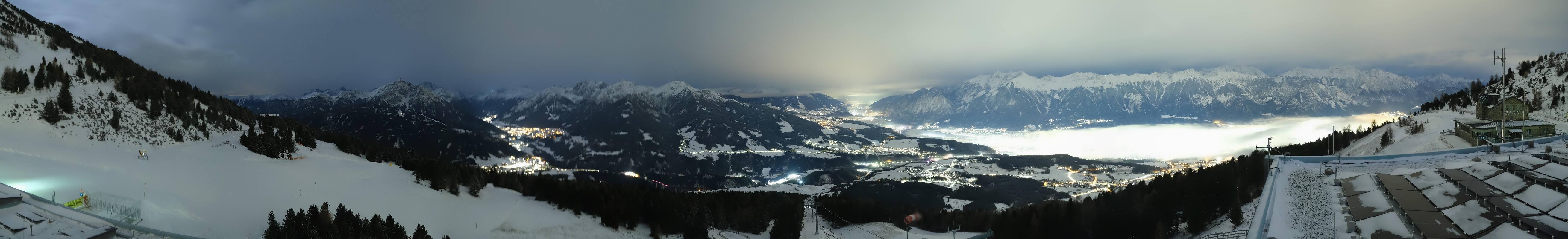 Archiv Foto Webcam Patscherkofel - Blick auf Innsbruck