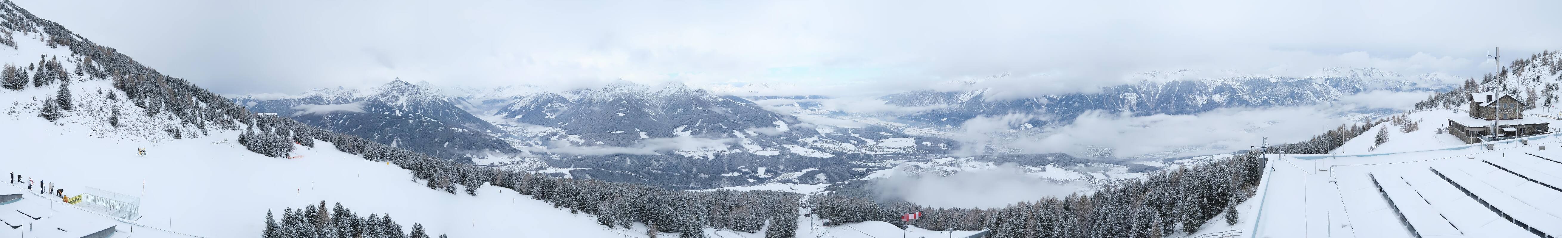 Archiv Foto Webcam Patscherkofel - Blick auf Innsbruck
