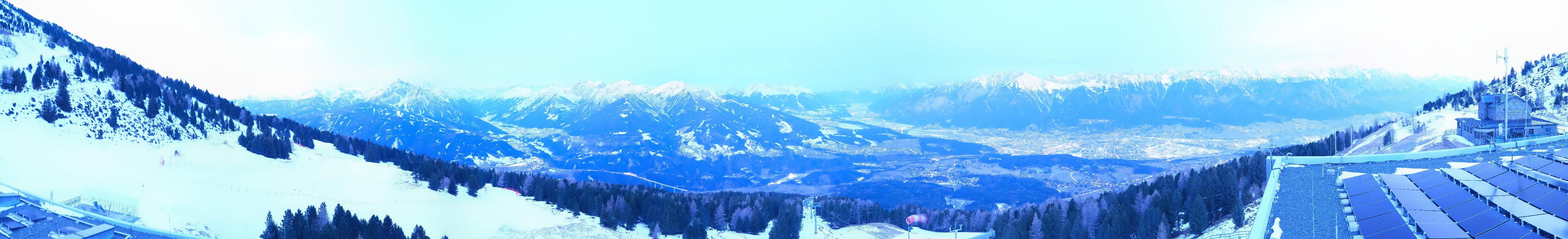 Archiv Foto Webcam Patscherkofel - Blick auf Innsbruck