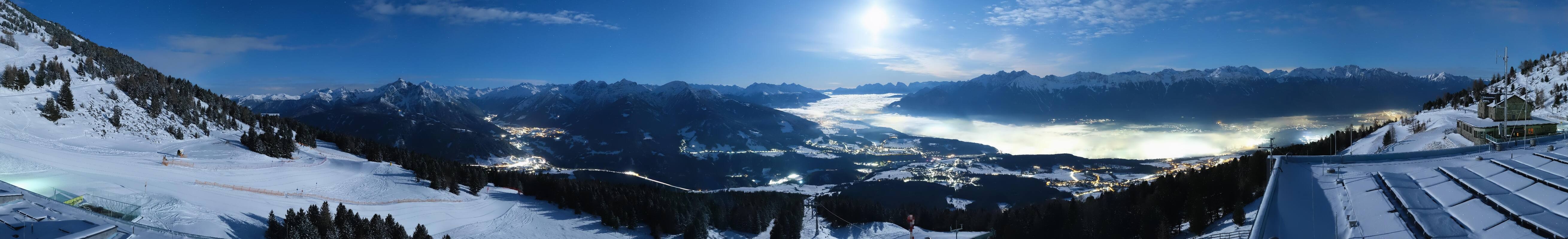 Archiv Foto Webcam Patscherkofel - Blick auf Innsbruck