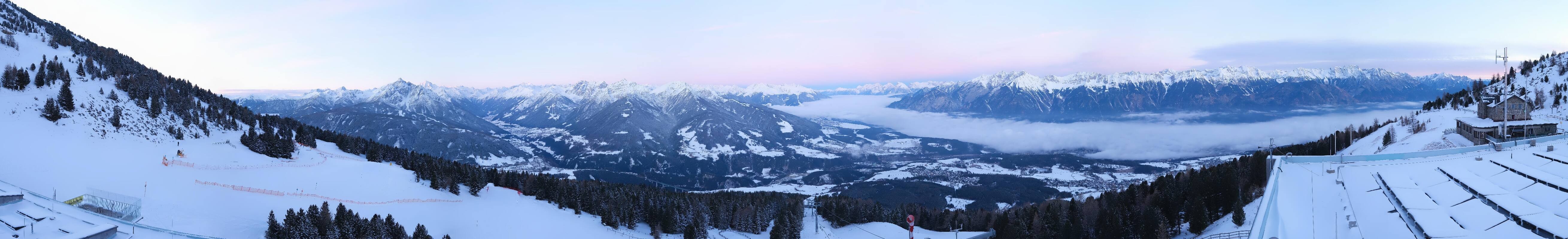 Archiv Foto Webcam Patscherkofel - Blick auf Innsbruck