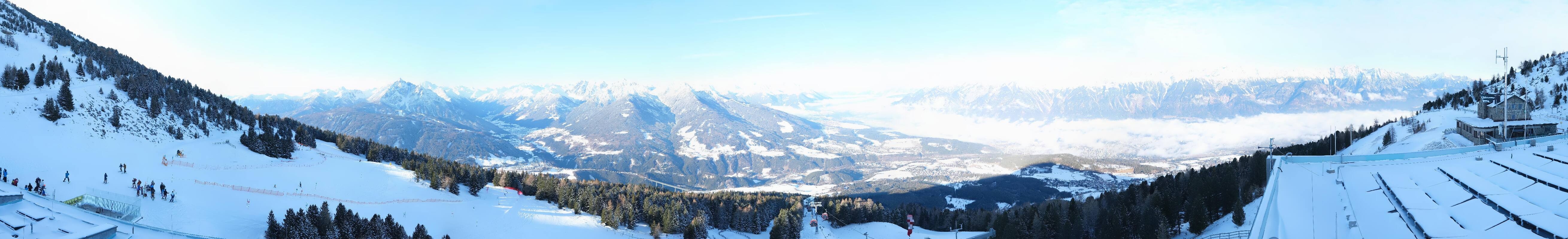 Archiv Foto Webcam Patscherkofel - Blick auf Innsbruck