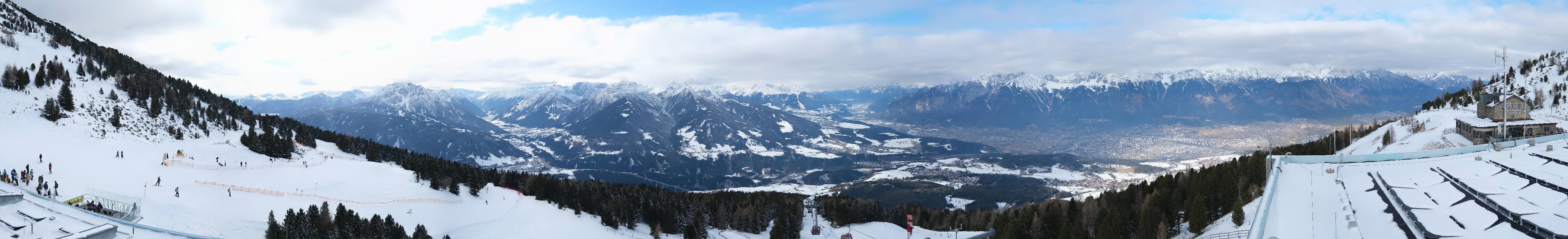 Archiv Foto Webcam Patscherkofel - Blick auf Innsbruck