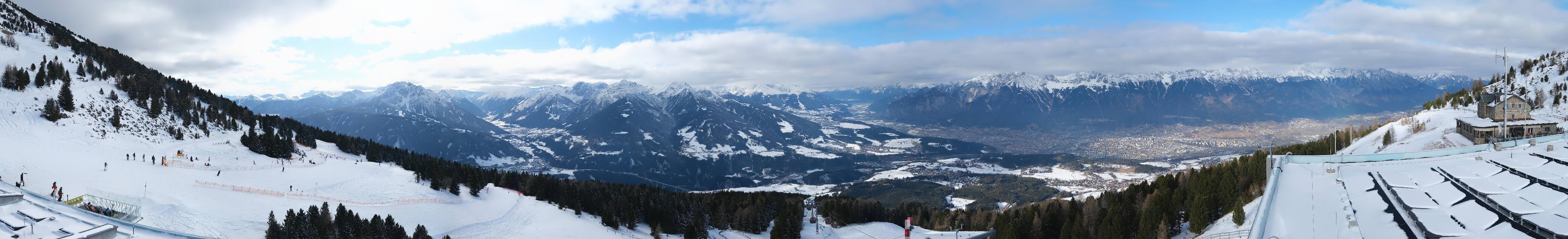 Archiv Foto Webcam Patscherkofel - Blick auf Innsbruck