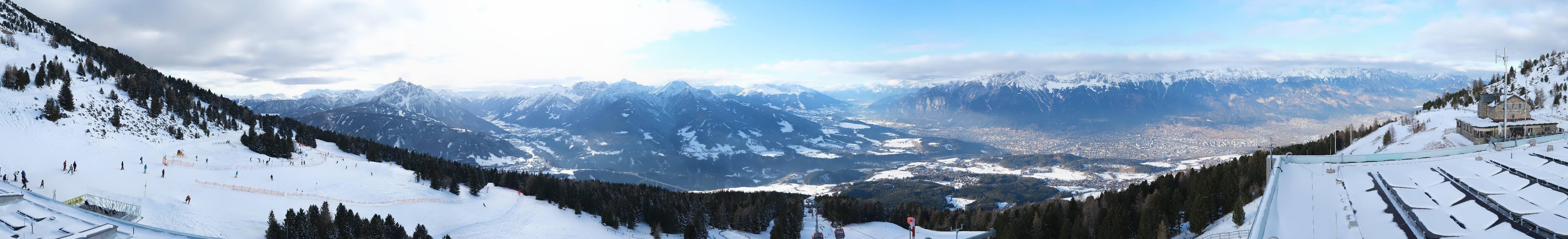 Archiv Foto Webcam Patscherkofel - Blick auf Innsbruck