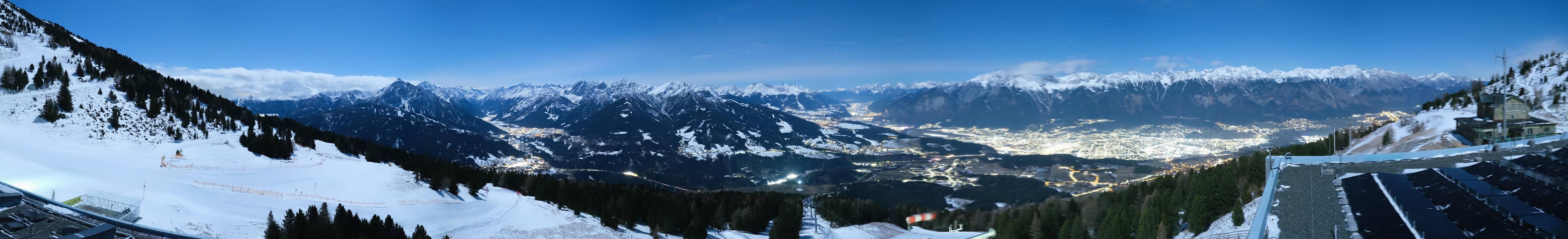 Archiv Foto Webcam Patscherkofel - Blick auf Innsbruck