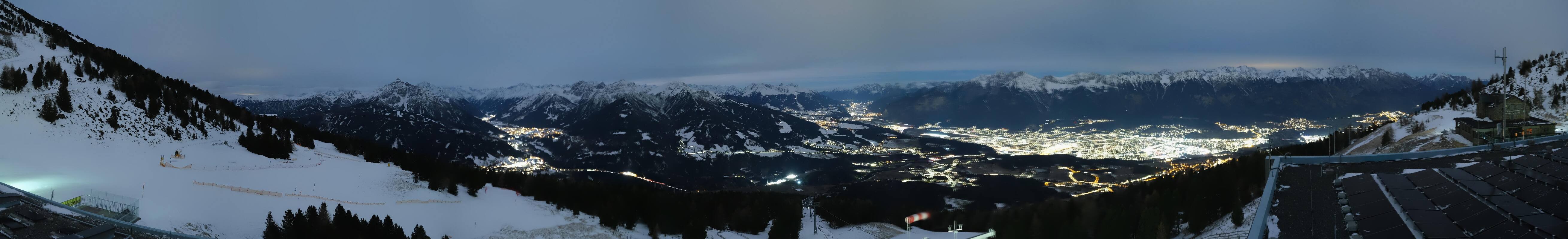 Archiv Foto Webcam Patscherkofel - Blick auf Innsbruck