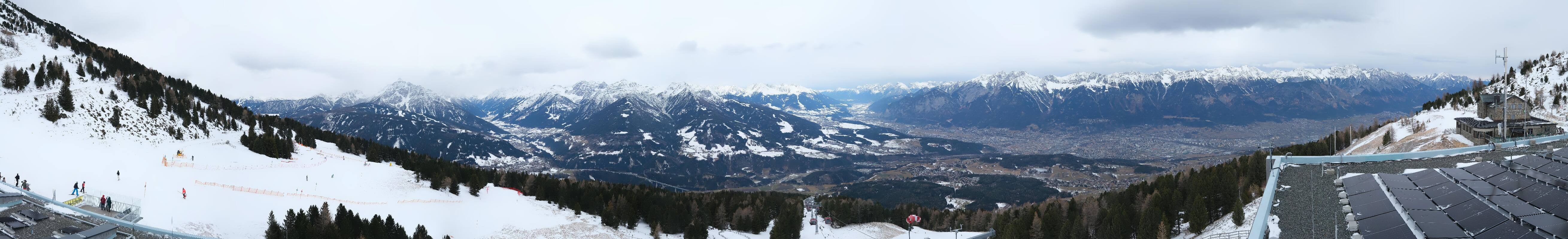 Archiv Foto Webcam Patscherkofel - Blick auf Innsbruck