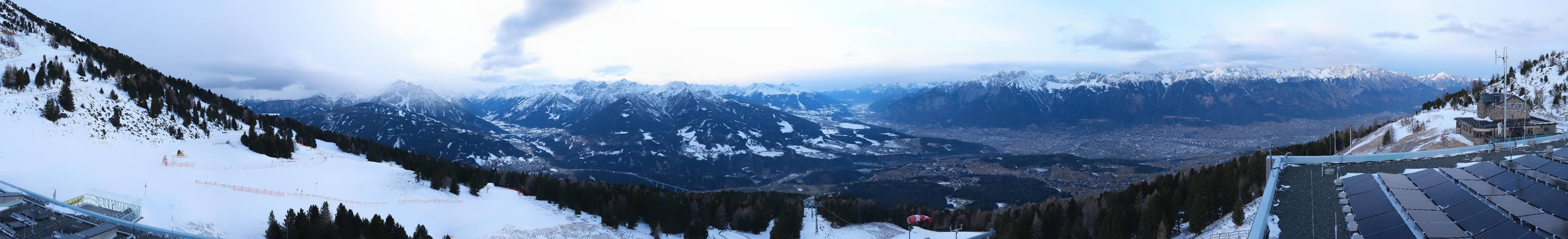 Archiv Foto Webcam Patscherkofel - Blick auf Innsbruck