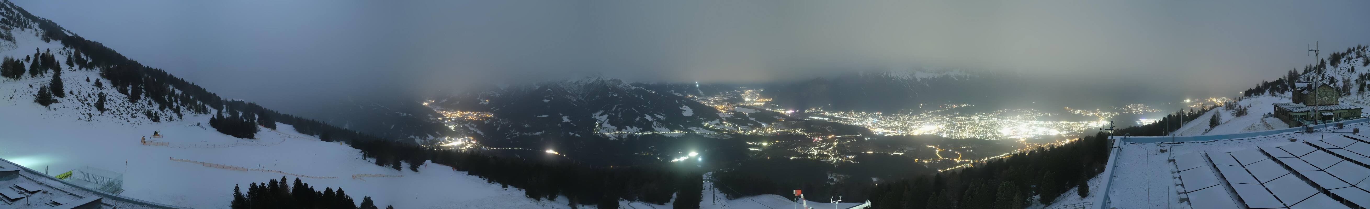 Archiv Foto Webcam Patscherkofel - Blick auf Innsbruck