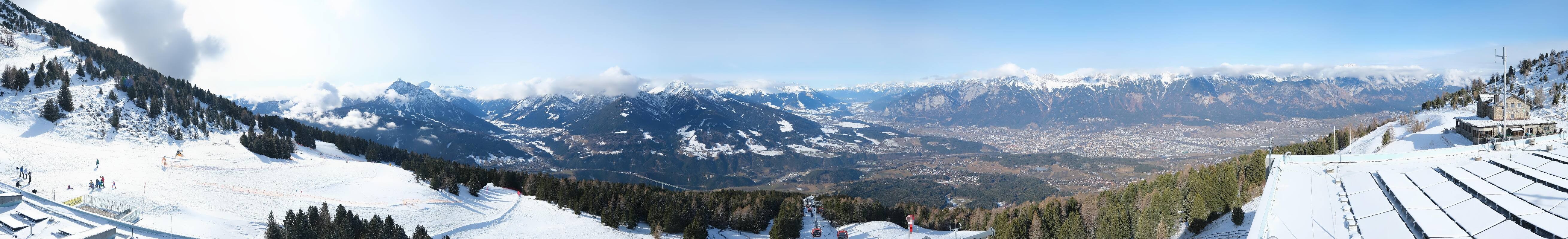 Archiv Foto Webcam Patscherkofel - Blick auf Innsbruck