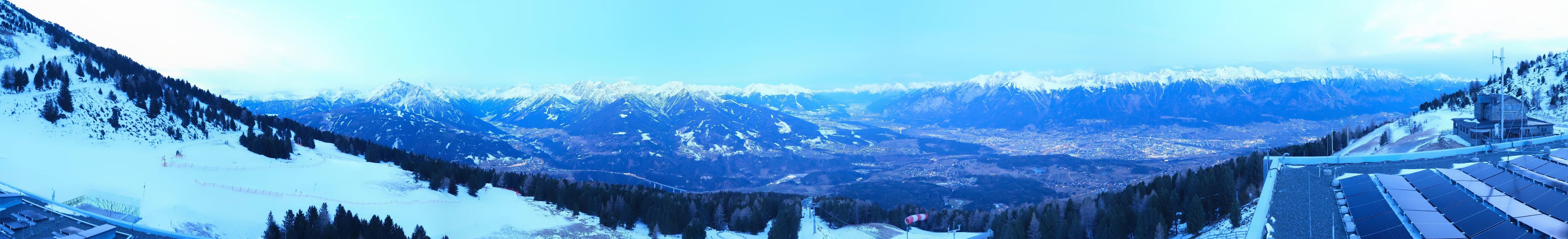 Archiv Foto Webcam Patscherkofel - Blick auf Innsbruck