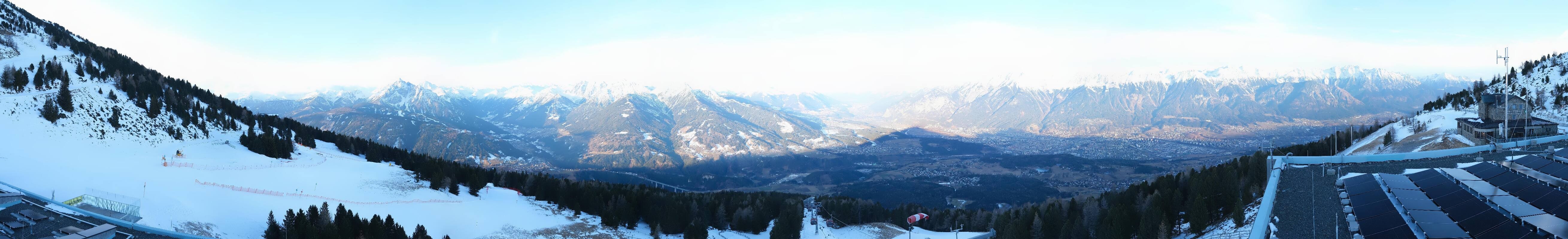 Archiv Foto Webcam Patscherkofel - Blick auf Innsbruck