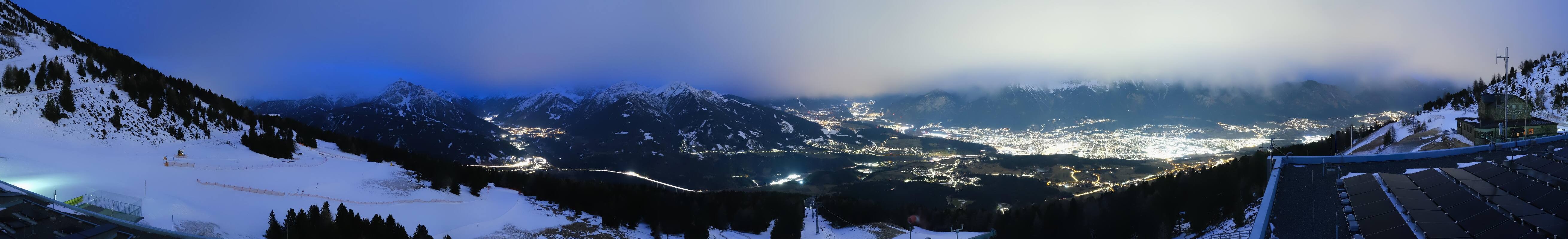 Archiv Foto Webcam Patscherkofel - Blick auf Innsbruck