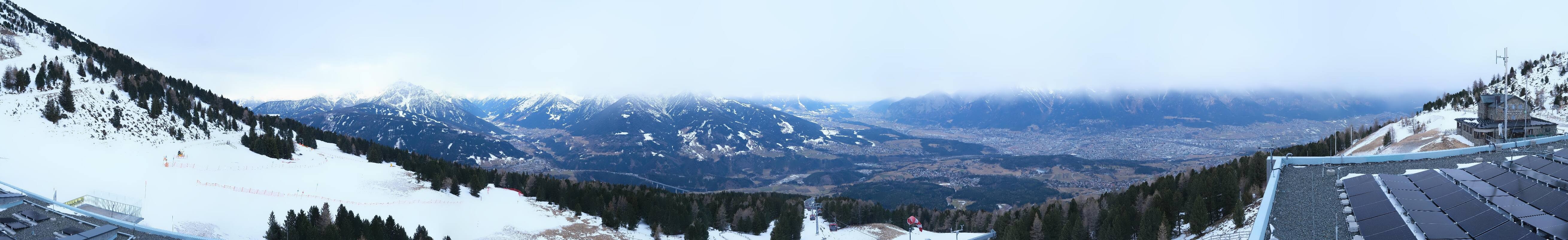Archiv Foto Webcam Patscherkofel - Blick auf Innsbruck