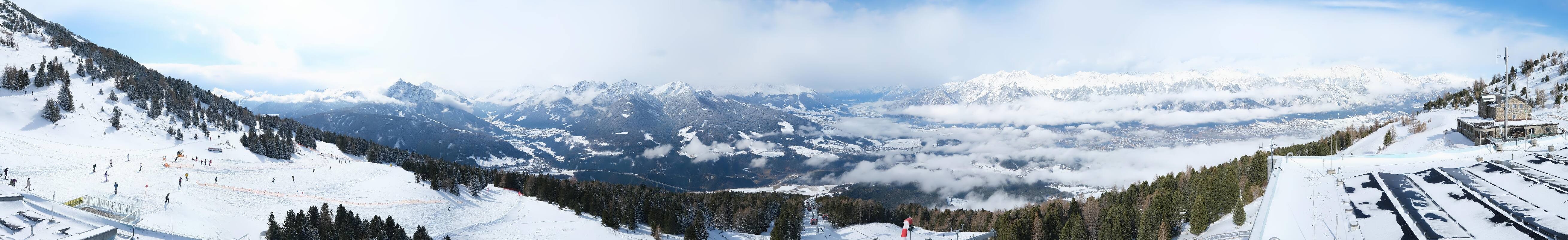 Archiv Foto Webcam Patscherkofel - Blick auf Innsbruck