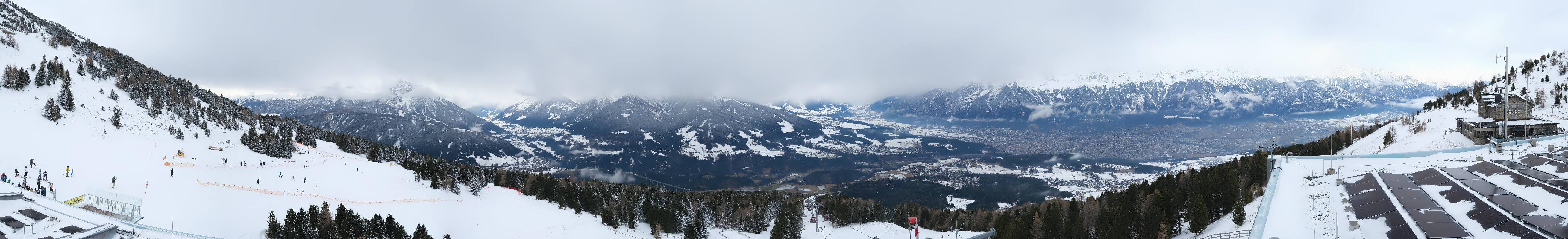 Archiv Foto Webcam Patscherkofel - Blick auf Innsbruck
