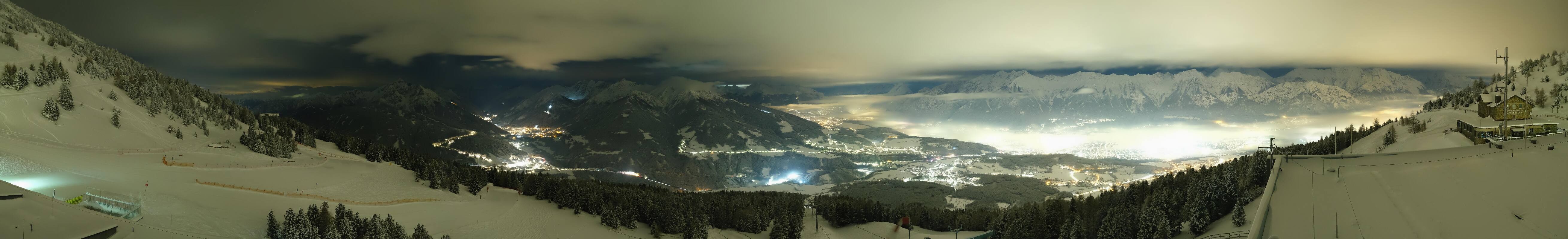 Archiv Foto Webcam Patscherkofel - Blick auf Innsbruck