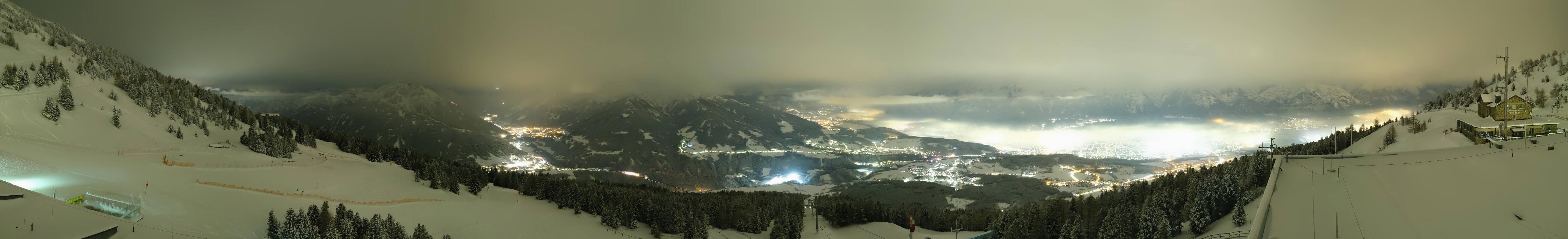 Archiv Foto Webcam Patscherkofel - Blick auf Innsbruck