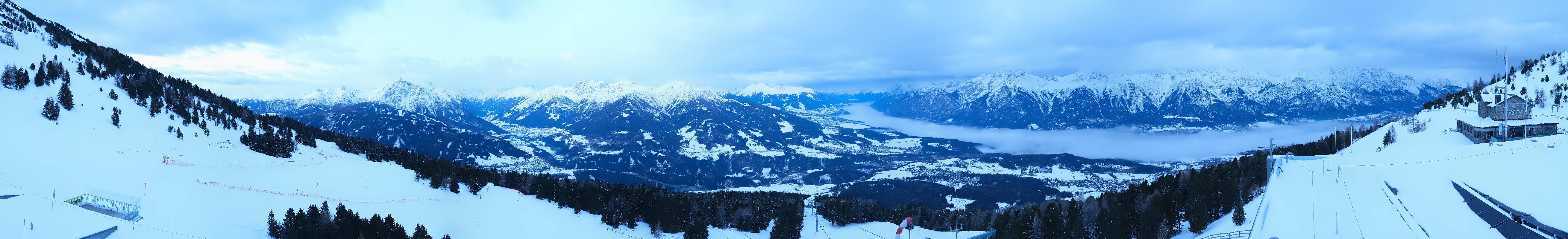 Archiv Foto Webcam Patscherkofel - Blick auf Innsbruck