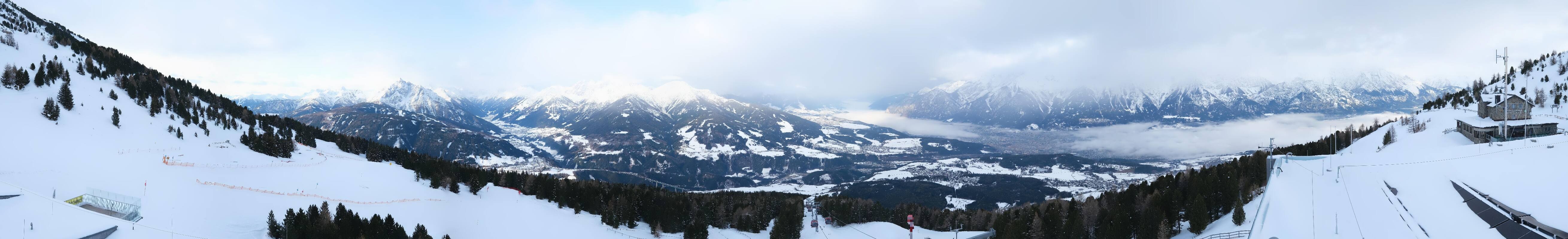 Archiv Foto Webcam Patscherkofel - Blick auf Innsbruck