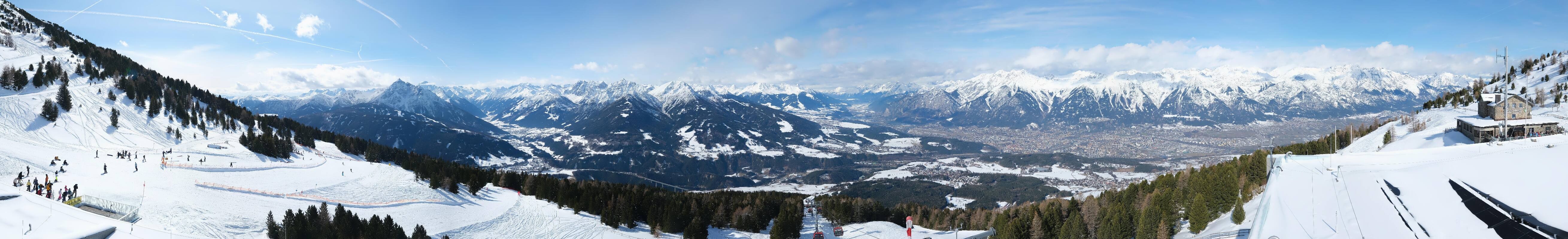 Archiv Foto Webcam Patscherkofel - Blick auf Innsbruck
