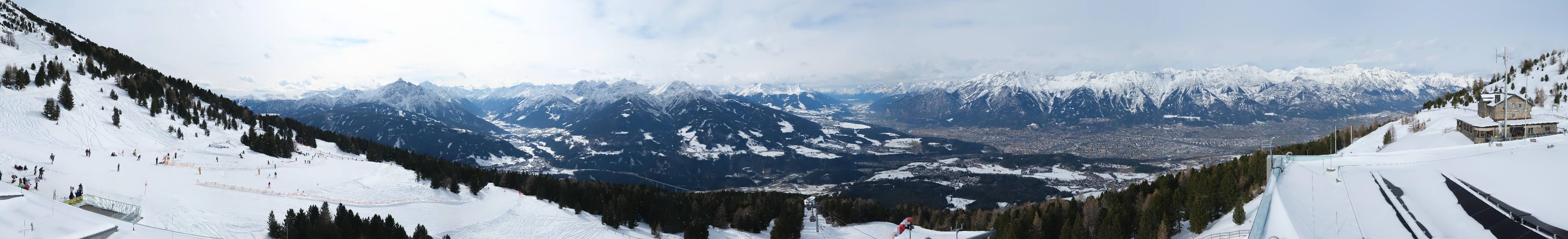 Archiv Foto Webcam Patscherkofel - Blick auf Innsbruck