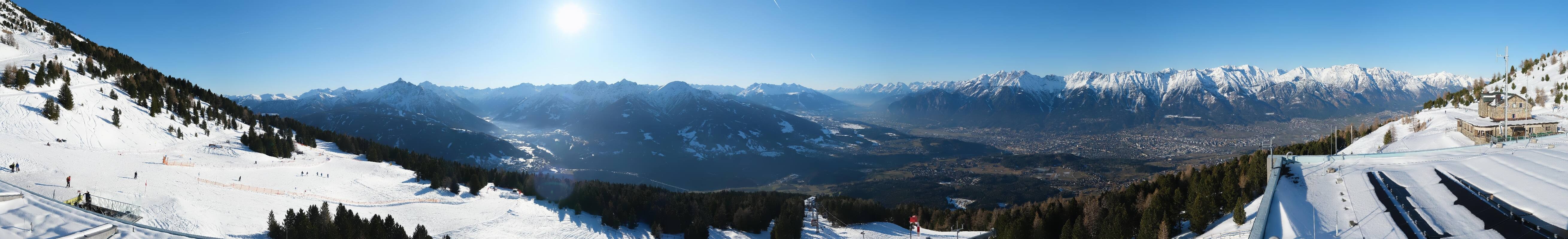 Archiv Foto Webcam Patscherkofel - Blick auf Innsbruck