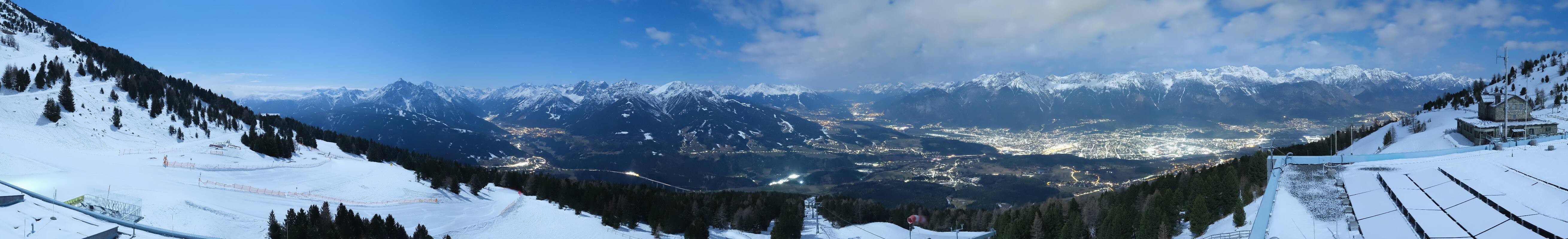Archiv Foto Webcam Patscherkofel - Blick auf Innsbruck