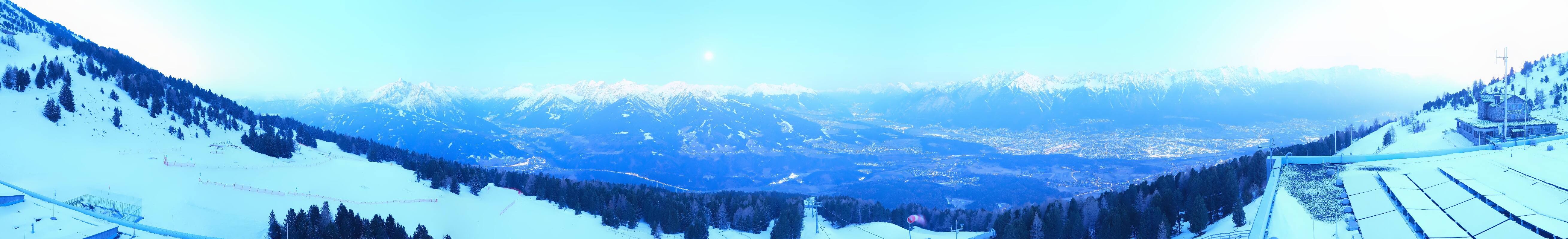 Archiv Foto Webcam Patscherkofel - Blick auf Innsbruck