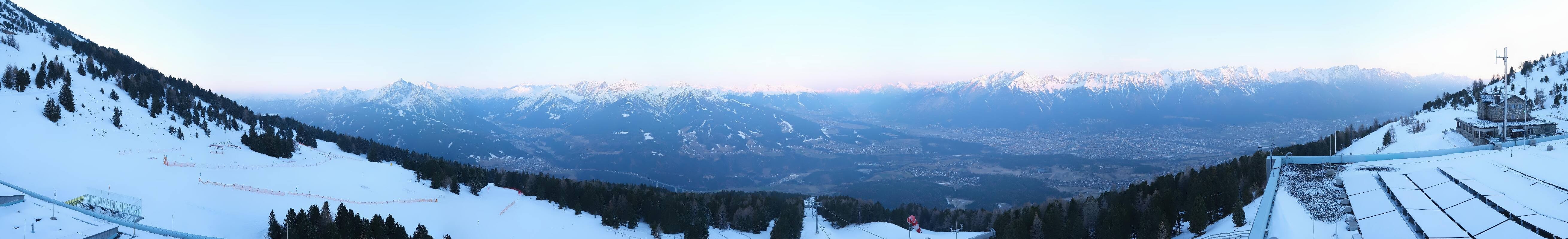 Archiv Foto Webcam Patscherkofel - Blick auf Innsbruck