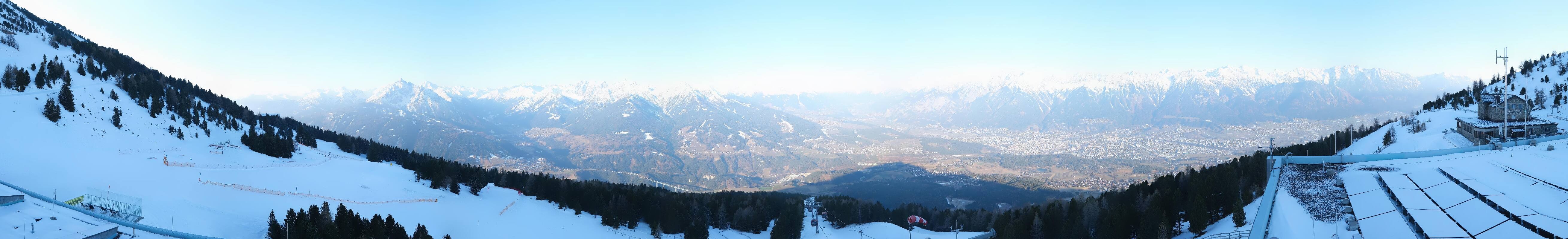Archiv Foto Webcam Patscherkofel - Blick auf Innsbruck