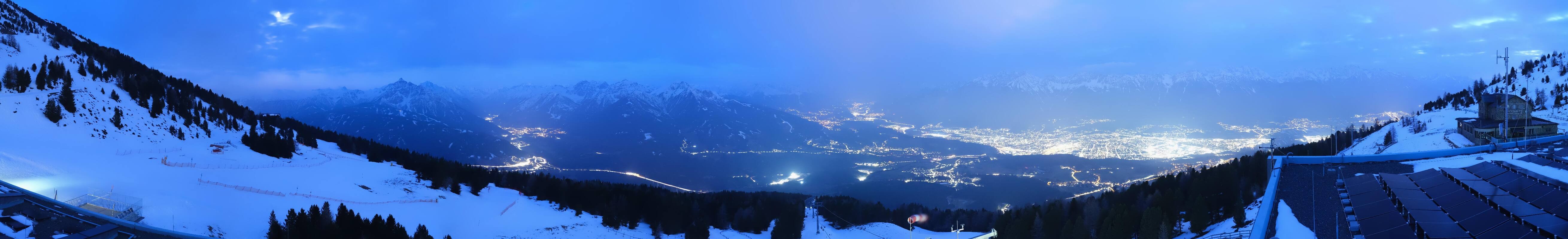 Archiv Foto Webcam Patscherkofel - Blick auf Innsbruck