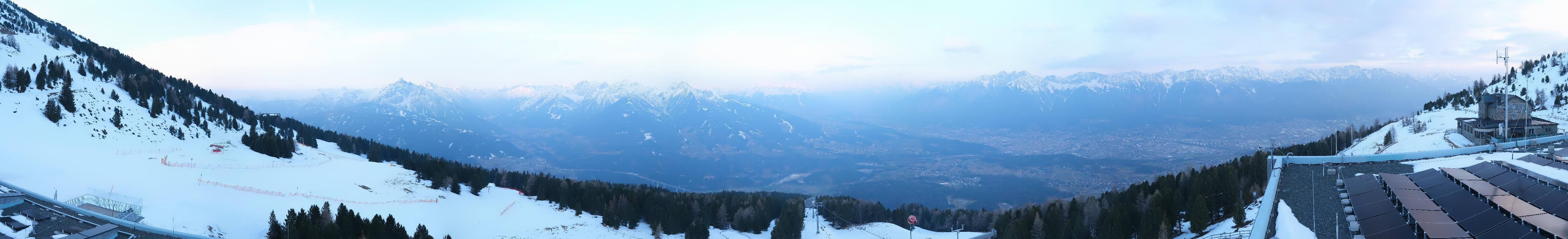 Archiv Foto Webcam Patscherkofel - Blick auf Innsbruck