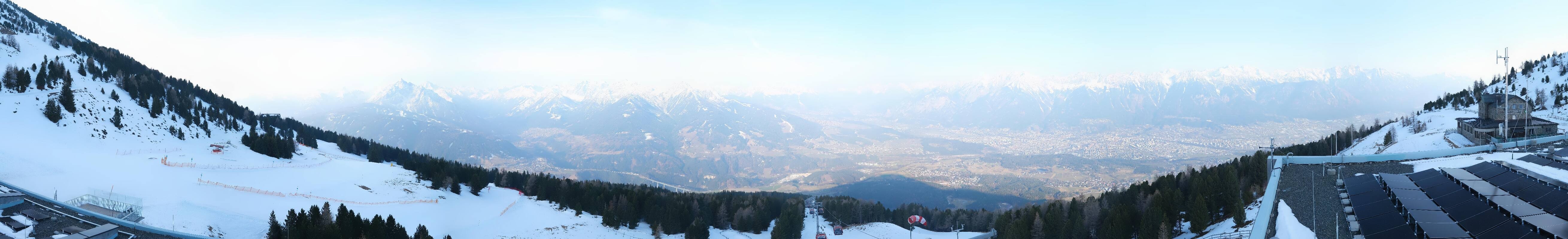 Archiv Foto Webcam Patscherkofel - Blick auf Innsbruck