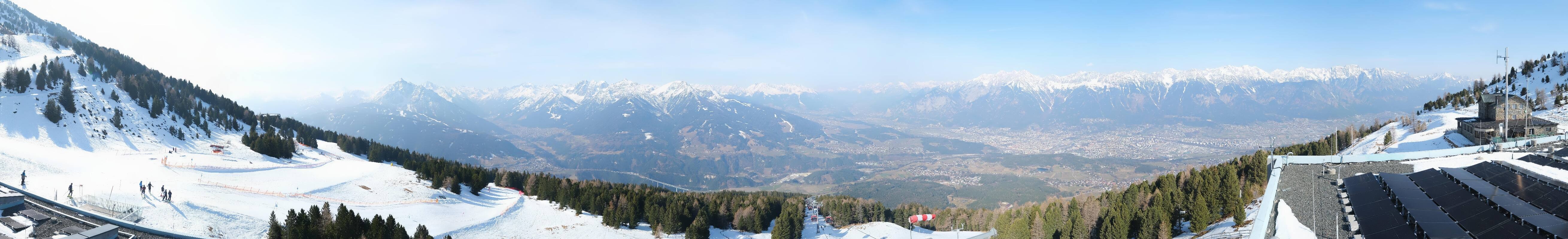 Archiv Foto Webcam Patscherkofel - Blick auf Innsbruck