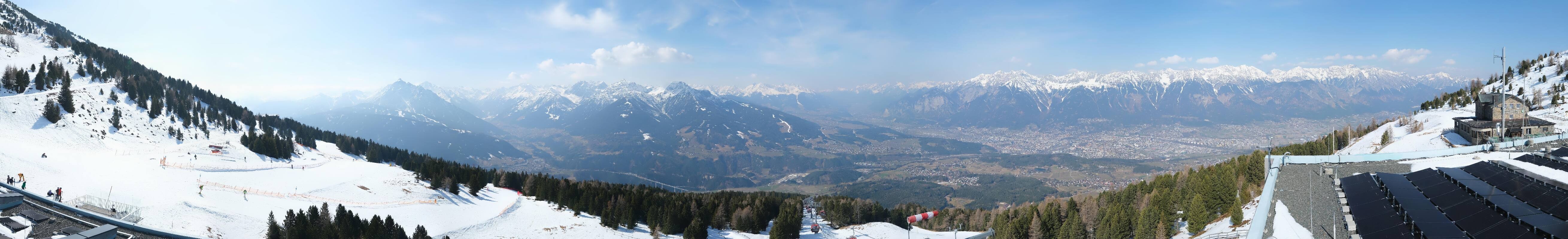 Archiv Foto Webcam Patscherkofel - Blick auf Innsbruck