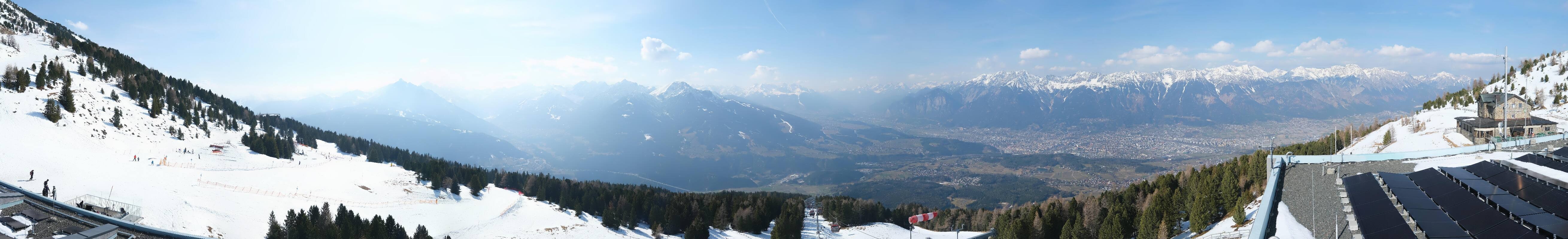 Archiv Foto Webcam Patscherkofel - Blick auf Innsbruck