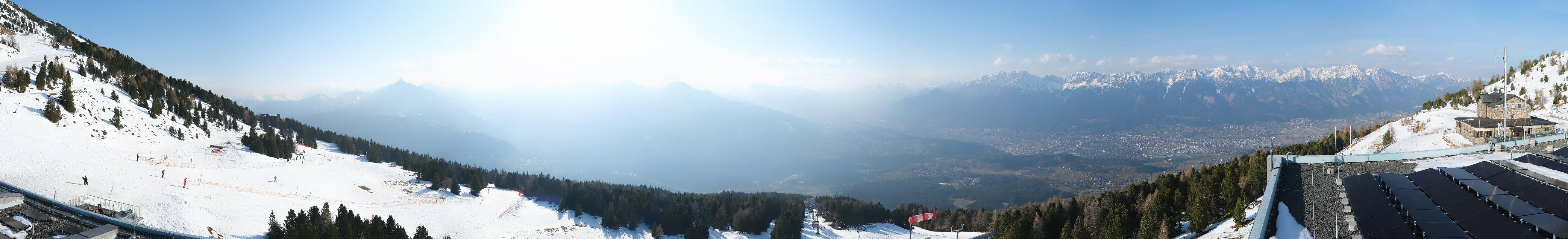 Archiv Foto Webcam Patscherkofel - Blick auf Innsbruck