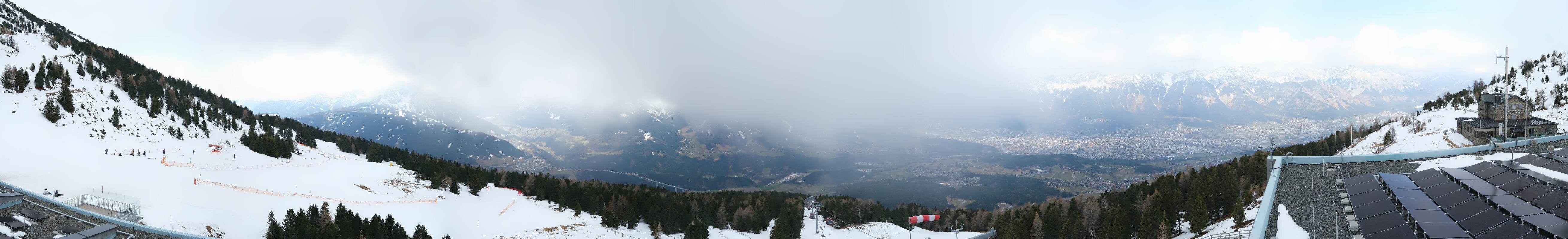 Archiv Foto Webcam Patscherkofel - Blick auf Innsbruck
