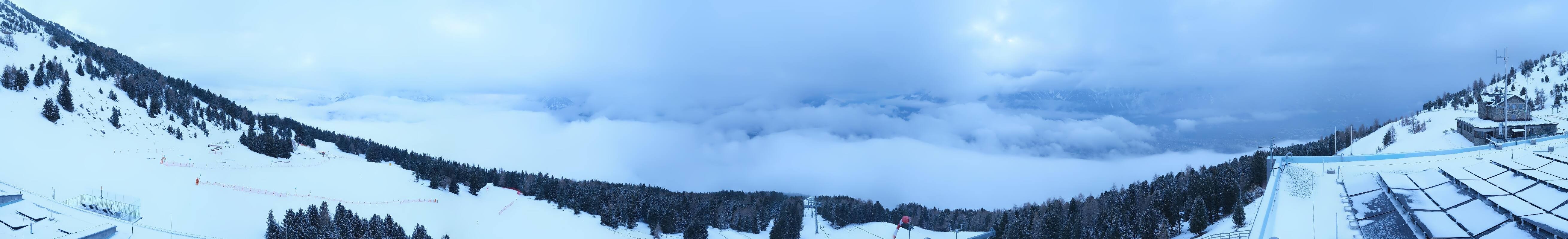Archiv Foto Webcam Patscherkofel - Blick auf Innsbruck